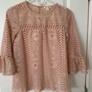 Pink Lace Blouse